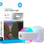 GE Color-Changing LED Night Light, Plug Into Wall, Dusk to Dawn Sensor, Ambient Lighting, for Bedroom, Childrens Room, Nursery, Safety Rated, 1 pack, 34693