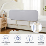 Ciilee Baby Bed Rail for Toddlers Portable Travel Kids Beds Guard Rails for Queen Bed Foldable Children Side Railing for Twin Beds Adjustable Bedrail Barandas para Camas de Niños（Grey,32in