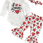 St Patricks Day Baby Girl Outfit Newborn Ribbed Shamrock Onesie Flare Pants Set Romper Bell Bottoms Spring Clothes