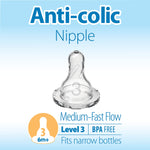 Dr. Brown's Original Nipple, Level 3 (6m+), 6 Count