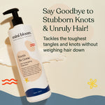 Mini Bloom Knots Be Gone Detangling Conditioner Treatment | Detangler Baby & Kid Safe | Made w/Shea Butter, Plant Rich Oils & Flower Extracts | Leaves Hair Soft, Shiny, Manageable Tangle-free 16.6oz