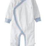 little planet by carter's unisex-baby Organic Cotton Wrap Sleep & Play, Seal Blue Stripes, 6 Months