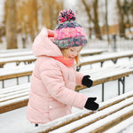 WLLHYF 2 Pair Baby Mittens Black Winter Warm Elastic No Scratch Soft Gloves Breathable Toddler Mittens for Boys Girls Kids