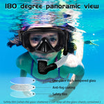 Kids Swim Goggles Snorkel Mask Diving Scuba Mask Snorkeling Goggles for Kids Boys Girls Youth, Anti-Fog 180° Clear View Kids Pool Underwater Swimming Goggles with Nose Cover, Snorkel Swim Equipment