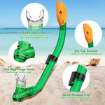 Kids Snorkel Set for Boys Girls Youth Junior Age from 5-13 Years Old Upgraded Dry Top Snorkel Mask Snorkeling Gear with Carrying Bag for Pool Swimming Diving Water Park Beach Vacation