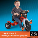 Fisher-Price Harley Davidson Toddler Tricycle Ride-On Preschool Toy, Lights & Sounds Trike with Adjustable Seat (Amazon Exclusive)