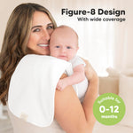 Organic Burp Cloths Baby Boy & Girl - 5-Pack Super Absorbent Cotton Burping Cloths for Babies, Soft & Plush Newborn Spit Up Rags, Infant Towels for Milk Spit Up, Unisex, Large 21" x 10" (Soft White)