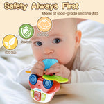 Baby Sensory Learning Montessori Toys with Sounds, Infant Toddlers Travel Activities Musical Teething Toys for Babies 0 3 6 9 12 18 Months, Newborn Christmas Gifts for 1 2 Year Old Boys Girls