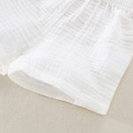 Baby Boys Clothes Set Toddler Infant Boys Button-down Shirt Tops + Cotton Gauze Shorts Summer Outfit 2PCS with Pockets (White, 12-18 Months)