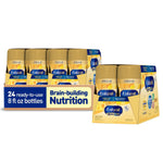 Enfamil baby formula bottles and packaging on a white background