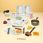 Melissa & Doug Star Diner Restaurant 41-Piece Play Set with Toy Food, Cookware & Play Kitchen Accessories, Preschool Learning Toys for Girls & Boys 3+