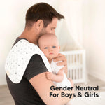 5-Pack Muslin Burp Cloths Baby Boy, Girl - Very Absorbent Baby Burp Cloth Rags, 8-Layers Viscose Derived from Bamboo Cotton Muslin Towel, Super Soft Spit Up Rags, No Shrink Washcloths (Constellation)