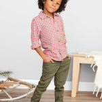 Simple Joys by Carter's Baby and Toddler Boys' 2-Pack Twill Pants, Khaki/Olive, 18 Months