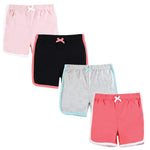 Hudson Baby Unisex Baby and Toddler Shorts Bottoms 4-Pack, Coral, 3-6 Months