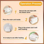 Wipe Warmer, Baby Wipes Dispenser, Large Capacity Baby Wipe Warmer, Wet Wipes Dispenser for Diapers, Wet Wipe Warmer with Night Light for Home, Car & Travel, 3 Temperature Settings