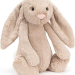Jellycat Bashful Beige Bunny Stuffed Animal, Medium 12 inches - Rabbit and Bunny Plush Toy - Classic Children's Gift