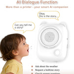 BLESSOURCE AI Mini Sticker Printer for Kids: Voice-to-Sticker, AI Dialogue, Inkless Thermal Printing, BPA & BPS-Free, Portable Sticker Maker Machine for Home & DIY, Creative Gift Set for Kids Ages 5+