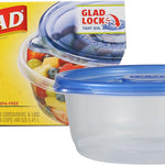Glad Food Storage Containers, Deep Dish, 64 Ounce, 3 Count