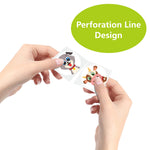 Hebayy 600 Adorable Round Land Animal Stickers in 16 Designs with Perforated Line Expanded Version (Each Measures 1.5" in Diameter)