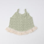 HOOLCHEAN Baby Girls Summer Thin Knit Wide Camisole Shirt Toddler Swing Top (Green, 80: 12-18 Months)