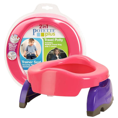 Kalencom Potette Plus 2-in-1 Travel Potty Trainer Seat Pink