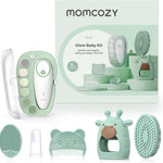 Momcozy Elite Baby Kit, Superior Baby Shower & Registry Essential Kit for Grooming & Health & Cleansing Care, Electric Nail File & Nasal Aspirator,Tummy Wrap,Thermometer,Bath Brush,Teether,Storage Bag
