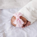 Baby Bling Bows - Newborn to Little Baby Girl Bows, 3PK CLASSIC KNOT Nylon Super Soft Stretchy Toddler Headbands, Perfect Hair Accessories Head Bands for Infant Kids, Made in the USA