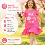 PATPAT Toddler Girl Floral Skater Multipack Dresses 2/3 Pack Spring Polka Dots Short Sleeve Priness A-line Dress