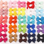 CÉLLOT Baby Hair Clips 50Pcs Tiny 2" Baby Hair Bows Fully Covered Barrettes Clips for Baby Girls Infants and Toddlers,25 Colors in Pairs