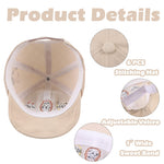 Cotton Baby Baseball Caps - Infant Toddler Sun Cap for Boys & Girls - Spring/Summer Outdoor Hat (3-18 Months, Embroidery Animals, Beige)