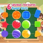 Squishy Sensory Toys for Kids Toddlers: Super Soft & Textured Sensory Fidget Toy for Autistic Children Special Needs | Stress Calming Toys for Kids | Baby Stocking Stuffers Fidget Toy for Autism, ADHD