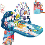 dearlomum Baby Play Mat Baby Gym,Funny Play Piano Tummy Time Baby Activity Mat with 5 Infant Sensory Baby Toys, Music and Lights Boy & Girl Gifts for Newborn Baby 0 to 3 6 9 12 Months (Pink)
