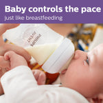 Philips AVENT Natural Baby Bottle with Natural Response Nipple, Clear, 9oz, 2pk, SCY903/02
