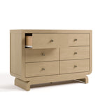 Storkcraft Santorini 6 Drawer Double Dresser (Driftwood) - GREENGUARD Gold Certified, Interlocking Drawer System, Dresser Drawer Organizer for Kids Bedroom