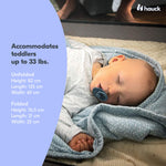 Hauck Sleep N Play Go Plus Portable Baby Travel Cot with Wheels, Mattress, Large Viewing Windows, and Side Exit for Babies and Toddlers, Gray