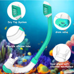 Vvinca Snorkeling Gear for Kids Dry Top Kids Snorkel Set for Boys Girls Junior Youth Children Age 4-14 Swim Goggles with Nose Cover Anti-Fog Panoramic View Adjustable Elastic Diving Mask and Snorkel