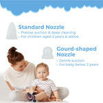 The ‘HappyNose’ Nasal Aspirator with 3X Greater Suction for Baby Toddler Kids & Adults - Rechargeable Snot Booger Mucus Vacuum Device - Nose Sucker Machine