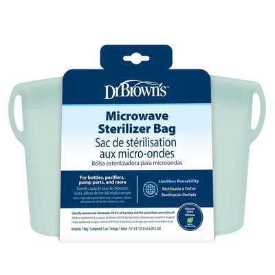 Dr. Brown's Microwave Sterilizer Bag packaging on a white background