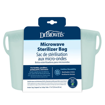 Dr. Brown's Microwave Sterilizer Bag packaging on a white background