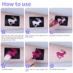 Temporary Glitter Tattoo Kit for Kids & Adults, LCDGTJ 42 Glitter & 6 Fluorescent Color, 209 Stencils, 4 Glue, 5 Brushes, 1 Diamond Sticker, Safe & Easy Removal Face Body Art Birthday Party Supplies