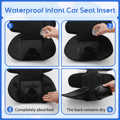Infant Insert for Doona, Thickened Baby Car Seat Head & Body Support, Universal Carseat Head Support for Infant, Baby Car Seat Cushion with Filled Sponge, Breathable Newborn Car Seat Insert