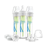 Dr. Brown's baby bottles with accessories on a white background