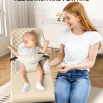 Baby Bouncer, Bouncer Seat for Babies 0-12 Months,Ergonomic Baby Seat Breathable and Comfortable Cushion with 3-Height Adjustments, Infant Rockers Portable Folding and Detachable