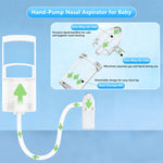Nasal Aspirator for Baby, Baby Nose Sucker, Booger Sucker with Hand Pump and Non-Invasive Tip to Clear Clogged Passages and Boogers (Translucent White, Standard)