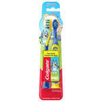 Colgate Bluey Extra Soft Toothbrush for Kids, Kids Toothbrush Pack with Built in Suction Cup Toothbrush Holder, Designed for Children Ages 2 and Up, Extra Soft Bristles, 2 Pack