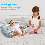 x-vesolje Nursing Pillow, Breastfeeding Pillow with Removable Cover, Ergonomic Breast Feeding Pillow, Baby Feeding Support Pillow for Mom Easier Breastfeeding- Original Size/Leaves