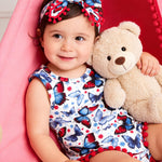 UNICOMIDEA Baby Girl Clothes Summer Funny Butterfly Infant Girl Romper Cute Sleeveless Toddler Bodysuit With Headband Newborn Jumpsuit for 6-12 Months Home