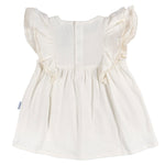 Gerber Baby Girls Cotton Dress and Diaper Cover Set, Ivory, 6-9 Months