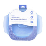 Ubbi Collapsible Microwave Steam Sterilizer for Baby Bottles, Breast Pump Accessories & Pacifiers, Reusable Silicone Steam Bag for Travel or Home Use, Fits Up to 5 Baby Bottles, Blue