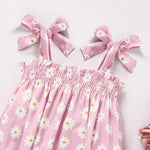 ZOELNIC Baby Girl Summer Clothes Newborn Girl Outfits Cute Strap Baby Girl Romper Jumpsuit Bodysuit Purple Daisy 9-12 Months